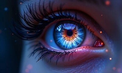 Fototapeta premium Fantasy eye illustrated