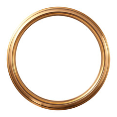 Obraz premium Round Bronze frame isolated on transparent background 