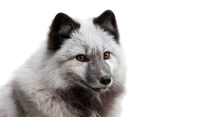 Naklejka premium A Taimyr Fox on a white background.