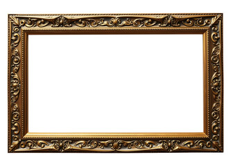 Vintage Bronze frame isolated on transparent background
