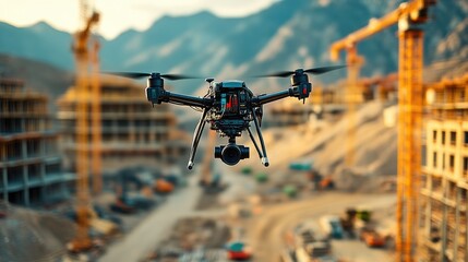 Drone View of Active Construction Area with Ongoing Development