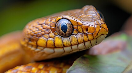 Fototapeta premium Close-Up of a Vibrant Snake Skin