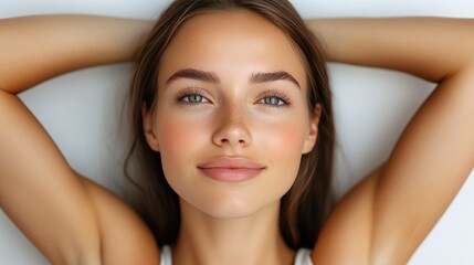 Fototapeta premium Beauty Portrait of Laser-Treated Armpits