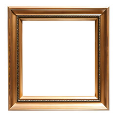 Fototapeta premium Bronze photo frame isolated on transparent background 
