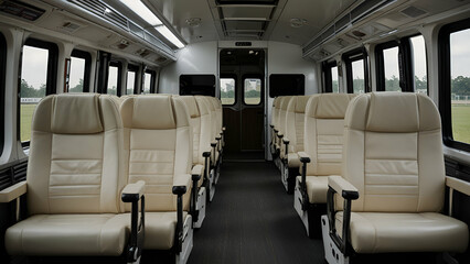 Fototapeta premium interior of a passenger airplane