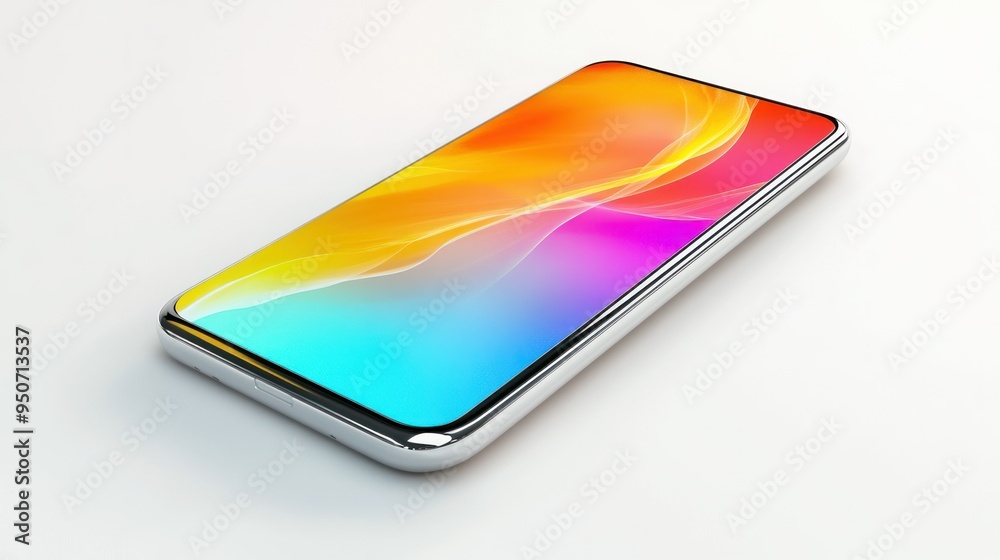 Aufkleber modern smartphone with abstract colorful background