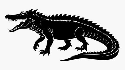 silhouette of a crocodile. crocodile and svg file