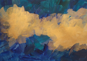 Art Oil and Acrylic brushstroke smear blot painting. Abstract marble texture color stain...