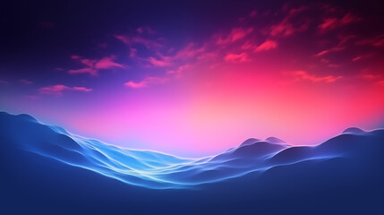 Alien planet fantasy landscape space background. Sci-fi horizontal poster. Science fiction digital raster bitmap illustration. Horizontal format wallpaper. AI artwork. 