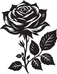 rose flower vector silhouette i con