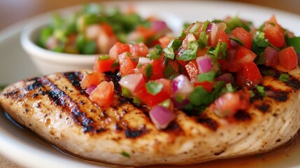 Grilled Chicken Breast with Vibrant Tomato Salsa