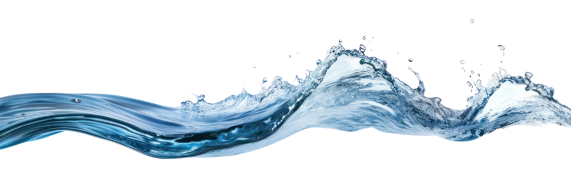 PNG Dynamic flowing blue water wave