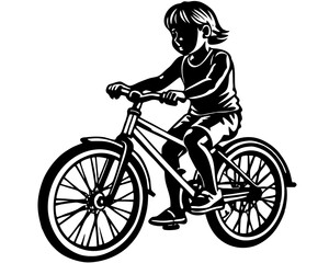 Obraz premium girl on a bicycle