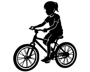 Obraz premium girl with bicycle