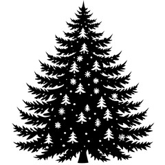 Obraz premium christmas tree vector illustration