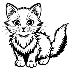 vector illustration of a cat