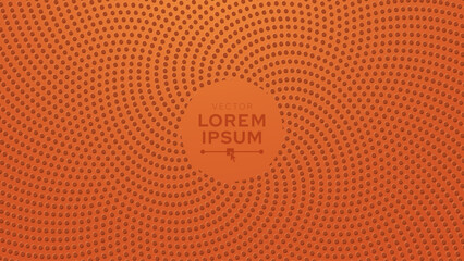 Obraz premium Basketball Ball Cartoon Leather Texture with Bumps Pattern Background. Orange Rubber Pebbles Grain Dots Texture. Sports Theme Banner Backdrop. Vector Illustration.
