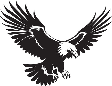 Eagle Flying  vector silhouette 