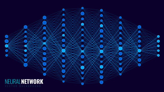 Convolutional Neural Network Architecture. How AI Work. Data Science, Machine Learning, Artificial Intelligence. Science or Technology Vector Illustration.