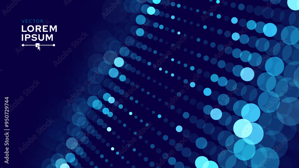 Leinwandbilder Digital Data Flow Vector Background. Big Data Technology Lines. Data Transmission Concept. High Speed Internet. Information Matrix Flow in Virtual Reality Cyberspace. Vector Illustration.