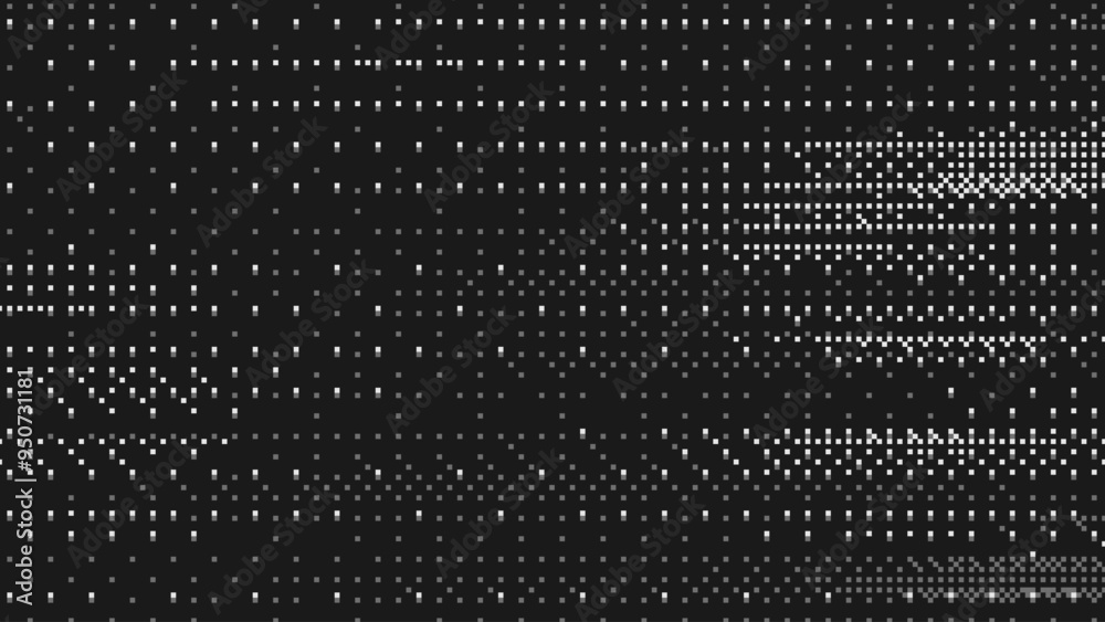Poster glitch checkered pixels pattern. pixel art chaotic glitchy background. 90s cctv vhs screen vibe. vec