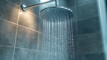 Refreshing Shower Experience: Modern Chrome Rainfall Shower Head