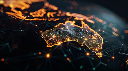 Australia Illuminated by Network Connections