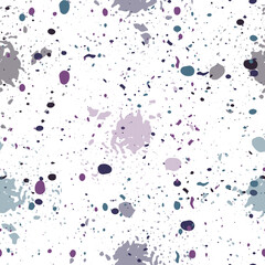Watercolor abstract pattern with creative elements scattered on light gray background.  Round shapes pattern. Round shapes. Painted bubble ornament. 