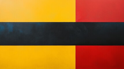 Fototapeta premium A flag with a yellow stripe and red stripe