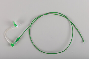 PTCA guide wires. Stent and catheter for implantation into blood vessels with an empty and filled balloon. Pulmonary artery catheter used during cardiac catheterization.