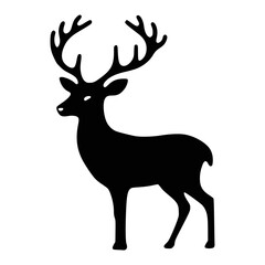 Naklejka premium Deer silhouette vector