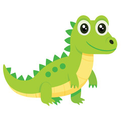 Fototapeta premium Alligator Cartoon Vector Illustration - Clipart, and Line Art Design