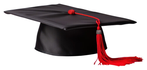PNG Graduation cap with red tassel