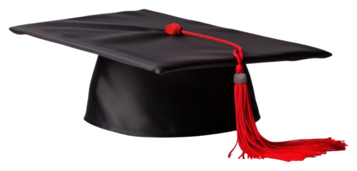 PNG Graduation cap with red tassel