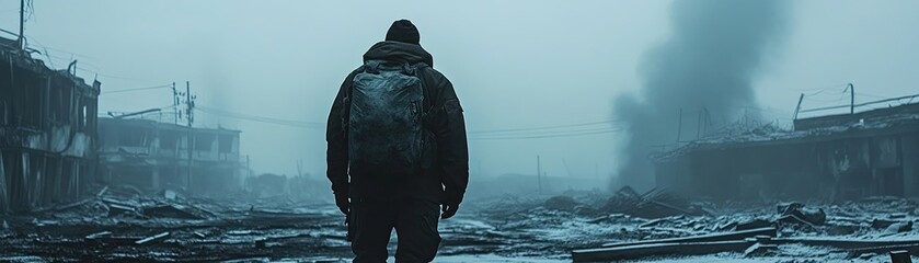 Desperate to get supplies to the front lines, a smuggler navigates a resistance camp with a concealed weapon, facing danger at every turn in a high-stakes situation.