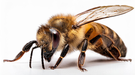 bee on white background