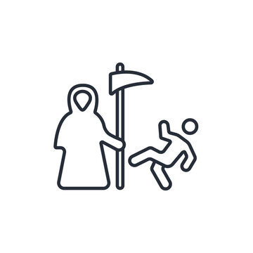 recommend clip art: Grim Reaper icon. vector.Editable stroke.linear style sign for use web design,logo.Symbol illustration.
