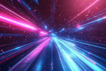 Abstract motion speed glowing effect background created with Generative AI