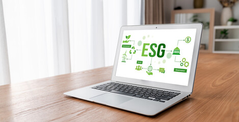 ESG environmental social governance policy for modish business to set a standard to achieve high ESG score