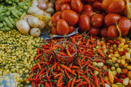 Vegetais a venda em feira