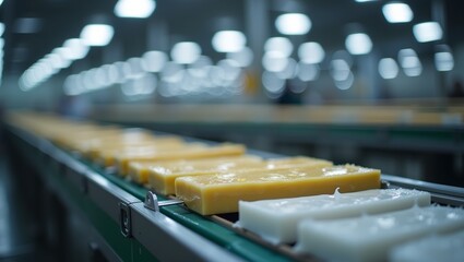 Fototapeta premium Efficient Assembly Line in Motion Industrial Manufacturing Process
