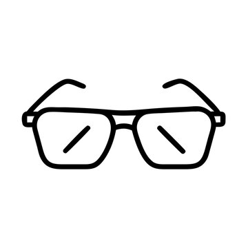 recommend clip art: Vector Illustration Black Eyeglasses Simple Eyewear Optical Accessory Logo Design