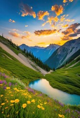 Fototapeta premium stunning landscapes featuring exciting family adventure spots outdoor activities scenic views memorable experiences, exploration, tourism, hiking