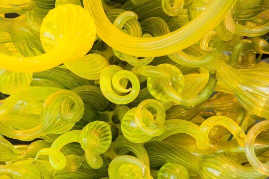 A hand blown glass display in the finger Lakes region of Upper New York