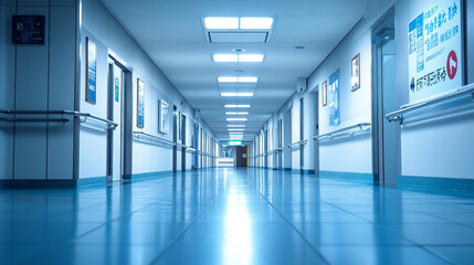 The interior design features a sleek and contemporary white corridor or hallway within a modern luxurious building. The space is designed with a minimalist approach, incorporating stylish waiting seat