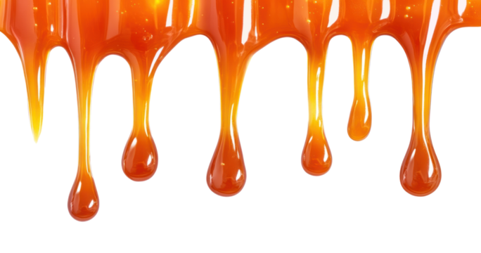 PNG Golden honey dripping texture