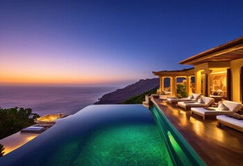 Obraz premium stunning opulent views high end luxury accommodations breathtaking surroundings exquisite design elements, elegance, comfort, architecture, interiors