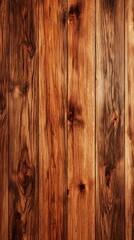 Naklejka premium Close-up of Wooden Planks Highlighting Distinctive Texture and Rich Brown Hues with Vertical Grain Pattern