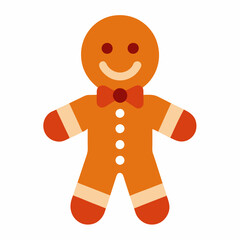 Christmas Gingerbread Man with white background