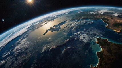 Fototapeta premium close-up image of the earth from space